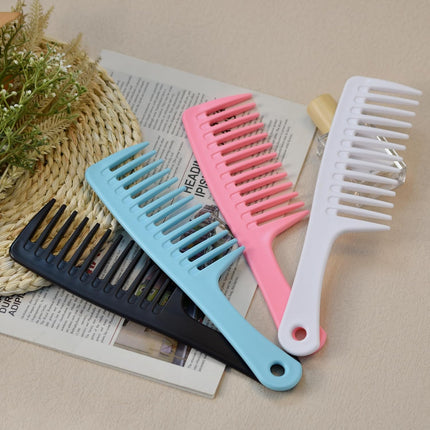MODENGKGJIAN 4PCS Wide Tooth Detangling Comb, Large Hair Styling Comb for Curly, Wet, Lg Hair (Multi-colored, Polypropylene, Handgrip).