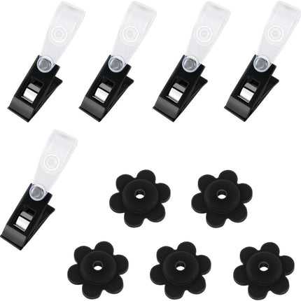 Garden Flag Rubber Stoppers and Tiger 10 Pieces Pack Stand Holder Pole Anti-Wind Clips for Flags Stopper Yard Clip Stops Accessories Poles.