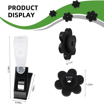 Garden Flag Rubber Stoppers and Tiger 10 Pieces Pack Stand Holder Pole Anti-Wind Clips for Flags Stopper Yard Clip Stops Accessories Poles.