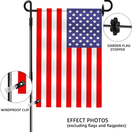 Garden Flag Rubber Stoppers and Tiger 10 Pieces Pack Stand Holder Pole Anti-Wind Clips for Flags Stopper Yard Clip Stops Accessories Poles.