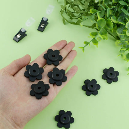 Garden Flag Rubber Stoppers and Tiger 10 Pieces Pack Stand Holder Pole Anti-Wind Clips for Flags Stopper Yard Clip Stops Accessories Poles.