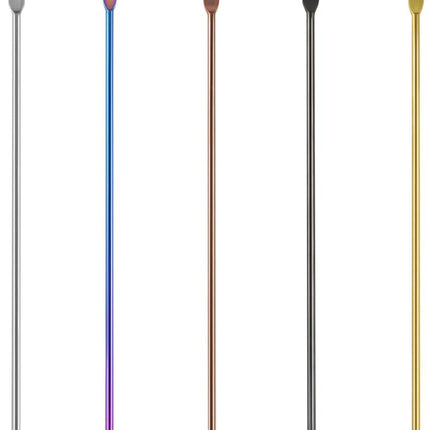 Coffee Stick Stainless Steel Swizzle Reusable Metal Stir Sticks Cocktail Drink Stirrer Spoon Beverage Stirrers with Small Rectangular Paddles Stirring Bar Set(7.73inch long).