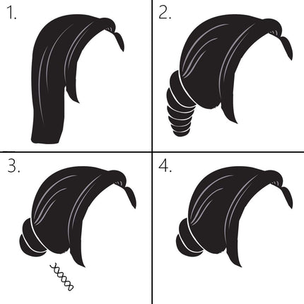 10PCS Spiral Hair Pins, Non-Scratch Ball Tips Screw Pins for DIY Style (Black).