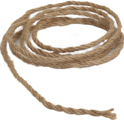 Strong Natural Jute Twine, 4mm Thick 66 Feet Long Jute String Rope Roll for Garden, Arts & Crafts, Home Decor, Packaging.
