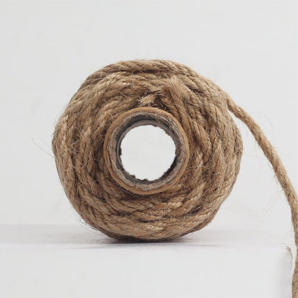 Strong Natural Jute Twine, 4mm Thick 66 Feet Long Jute String Rope Roll for Garden, Arts & Crafts, Home Decor, Packaging.