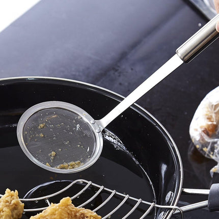 Stainless Steel Fat Skimmer Spoon - Fine Mesh Food Strainer for Grease, Gravy and Foam, Japanese Hot Pot Skimmer with Long Handle.
