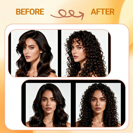2-Pack Hair Stretcher Lengthening Net for Curly - Prevent Shrinkage Lock Hair Stretcher Looser - Wave Ringlets Hair Styling Tools Black 13in.