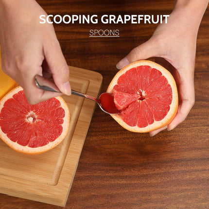 4-piece Grapefruit Spoons and Grapefruit Knife, 18/8 Stainless Steel.