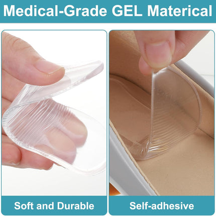 5 Pairs Medial & Lateral Heel Wedge Silicone Insoles, Corrective Adhesive Shoe Inserts for Foot Alignment Knock Knee Pain Bow Legs Osteoarthritis for Men Women.