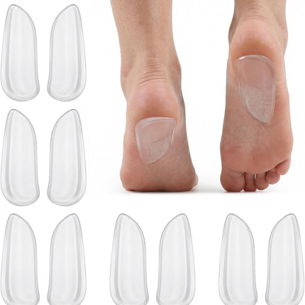 5 Pairs Medial & Lateral Heel Wedge Silicone Insoles, Corrective Adhesive Shoe Inserts for Foot Alignment Knock Knee Pain Bow Legs Osteoarthritis for Men Women.