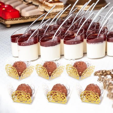 50PCS Gold Truffle Wrapper Cupcake Liners,Truffles Chocolate Candy Cups Cupcake Wrappers For Chocolate Muffin Birthday Decoration.