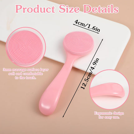 4 Pcs Silicone Face Brush Manual Facial Cleansing Brush, Soft Face Scrubber Waterproof Exfoliating Brushes, Silicone Cleaning Scrubber Exfoliator Cleanser for Women Blackheads Makeup Residues Removal.