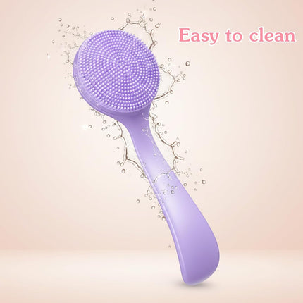 4 Pcs Silicone Face Brush Manual Facial Cleansing Brush, Soft Face Scrubber Waterproof Exfoliating Brushes, Silicone Cleaning Scrubber Exfoliator Cleanser for Women Blackheads Makeup Residues Removal.