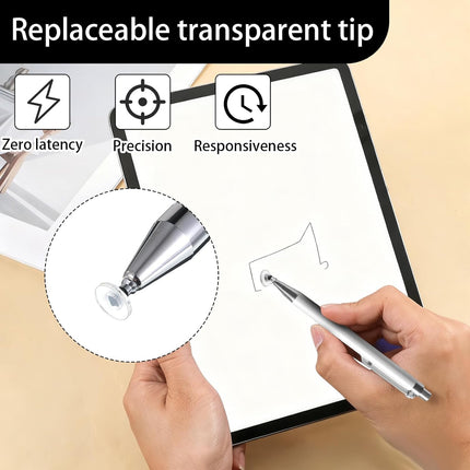 24 Pcs Stylus Tips Replacement Tips Only, Stylus Pen Tip Replacement High Precision Replaceable Pen Disc Tops Universal Round Shape Penpoint for Mobile Phones and Tablet PC Touch Screen Devices.