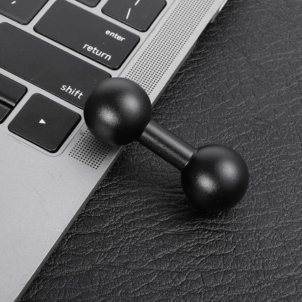 20mm to 20mm Ball Mount Arm, Black Aluminum Alloy Ball Adapter Double Balls Mount Extension Connector for Secure Attachment for Mounting Arm with 20 mm Connections Compatible with 20 mm Mounting Arms.