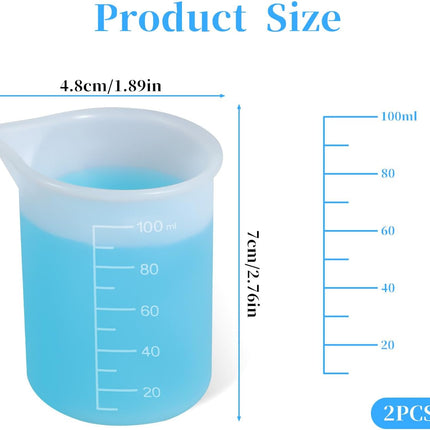 2Pcs Silicone Laundry Detergent Cup, Laundry Detergent Measuring Cup, Silicone Dispenser Cups Reusable for Liquid Flexible Washable Liquid Measuring Cups for Home, Dormitory, Hotel.