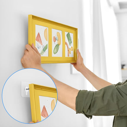 20 PCS Quick Stick Studs for Hanging Adhesive Wall Hooks Wall Hangers Self Adhesive Hooks Without Nails Screw Free Sticker, Seamless Screws for Mount, Reusable for Kitchen, Bathroom, Home, Office.