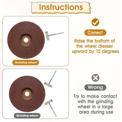 3 Pcs Grinding Wheel Dresser Grinding Wheel Dressing Tool Diamond Wheels Stone Dresser with Flat Diamond Coated Surface for Restore Bench Grinder Truing Deburring Wheels Silver.