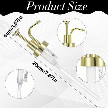 Soap and Lotion Dispenser Pump Replacement, ABS Material Gold Gloss Smooth Action Oil Can Pump Head for Wider Mouth Bottle of 1.3 in (33 mm) Thread, Rust Proof & Leak Proof for Soap Lotion Bottle.