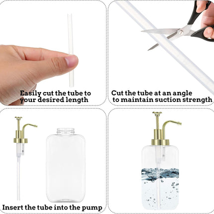 Soap and Lotion Dispenser Pump Replacement, ABS Material Gold Gloss Smooth Action Oil Can Pump Head for Wider Mouth Bottle of 1.3 in (33 mm) Thread, Rust Proof & Leak Proof for Soap Lotion Bottle.
