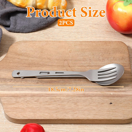 Titanium Spork Titanium Fork Spoon Set Camping Utensils, Ultralight Backpacking Utensils, Travel Cutlery Set, Heat-Resistant & Rustproof, Hiking Survival Gear.