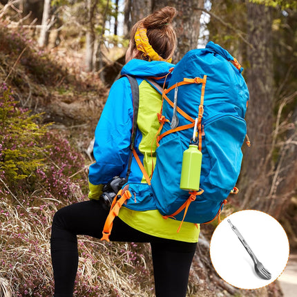 Titanium Spork Titanium Fork Spoon Set Camping Utensils, Ultralight Backpacking Utensils, Travel Cutlery Set, Heat-Resistant & Rustproof, Hiking Survival Gear.