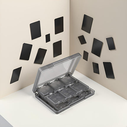 Black 26-in-1 Game Holder Case Fits up to 22 Games 2 SD Cards 2 Micro SD/TF Cards and 2 Stylus Pens for NEW 3DS / 3DS XL / 3DS LL.