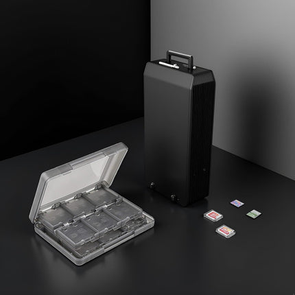 Black 26-in-1 Game Holder Case Fits up to 22 Games 2 SD Cards 2 Micro SD/TF Cards and 2 Stylus Pens for NEW 3DS / 3DS XL / 3DS LL.