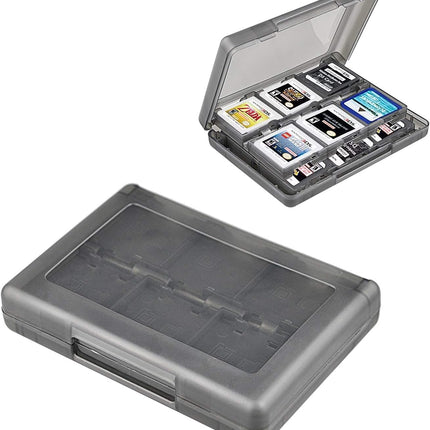 Black 26-in-1 Game Holder Case Fits up to 22 Games 2 SD Cards 2 Micro SD/TF Cards and 2 Stylus Pens for NEW 3DS / 3DS XL / 3DS LL.