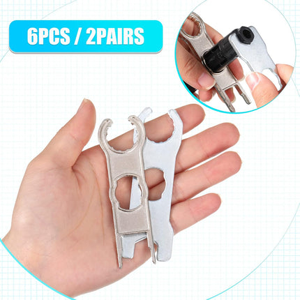 Landhoow 6 Pcs Solar Panel Connector Tool Solar Metal Spanner Wrench Solar PV Disconnect Removal Tools Crimping Tool for Solar Panel Cable PV System Wire and Connectors, Assembly and Disassembly Kit.