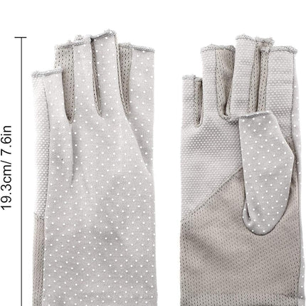 Maxdot Sun Gloves for Women UV Protection Fingerless Non Slip Sunscreen Driving Gloves for Summer Outdoor.