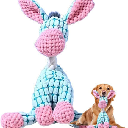 2026 New Dog Toys, Indestructible Plush Toy for Aggressive Chewers, Interactive Squeaky Soft Puppy Chew Toy, Durable Teething Toys Small Medium Large Dogs (Sky Blue).