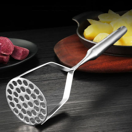 Potato Masher Stainless Steel,Mashed Potatoes Masher Kitchen Tool, Handle Potato Smasher for Potatoes,Avocado, Vegetables, Meat,12Inch Heavy Duty Metal Mashing Utensil, Dishwasher Safe.
