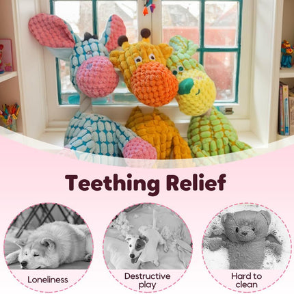Linen Dog Toys, Durable Toy with Squeaker for Small Medium Large Dogs, Chew Resistant Animal Shaped Plush Toys Warm-Hearted Companion Anxiety Relief (Monkey) Monkey.