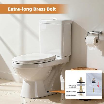 Extra Thick Toilet Wax Ring Replacement Kit, Universal Toilet Seal Ring with Brass Toilet Floor Bolts and Retainer Washers, PE Flange Fits 3 Inch and 4 Inch Drain Pipes.