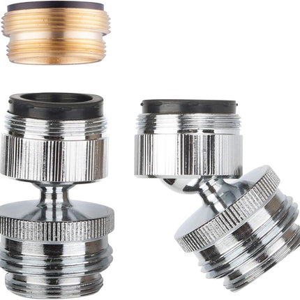 Faucet Adapter Kit, Swivel Aerator Adapter to Connect Garden Hose - Multi-Thread Kitchen Sink Faucet to Garden Hose Adapter 3/4 Inch - Chrome Finished.
