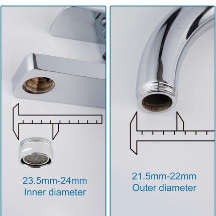 Faucet Adapter Kit, Swivel Aerator Adapter to Connect Garden Hose - Multi-Thread Kitchen Sink Faucet to Garden Hose Adapter 3/4 Inch - Chrome Finished.
