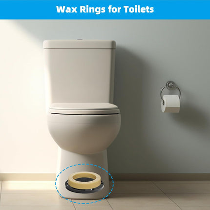 2 Pack Toilet Wax Ring, Thick Toilet Bowl Wax Ring Gasket for Toilet Bowl, Polyethylene Flange- Gas, Odor and Watertight Seal, Fits 3-inch and 4-inch Waste Line.