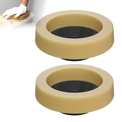 2 Pack Toilet Wax Ring, Thick Toilet Bowl Wax Ring Gasket for Toilet Bowl, Polyethylene Flange- Gas, Odor and Watertight Seal, Fits 3-inch and 4-inch Waste Line.