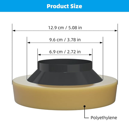 2 Pack Toilet Wax Ring, Thick Toilet Bowl Wax Ring Gasket for Toilet Bowl, Polyethylene Flange- Gas, Odor and Watertight Seal, Fits 3-inch and 4-inch Waste Line.