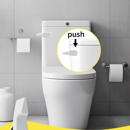Toilet Handle Replacement, Front Mount Tank Flush Lever Handle Compatible with American Standard, Toilet Trip Lever with Stainless Steel Flapper Chains, White.