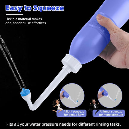 Portable Bidet Sprayer and Travel Bidet with Hand Held Bidet Bottle for Personal Cleansing Use Extended Nozzle - Personal Hygiene Care Toilet Bidet Shower/Bathroom Bidet Spray -21.8oz(620ml).