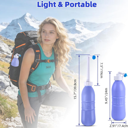 Portable Bidet Sprayer and Travel Bidet with Hand Held Bidet Bottle for Personal Cleansing Use Extended Nozzle - Personal Hygiene Care Toilet Bidet Shower/Bathroom Bidet Spray -21.8oz(620ml).