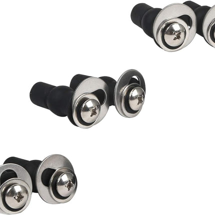 6 Pack Universal Toilet Seat Hinges Screw, Blind Hole fixings Expanding Rubber Top Fix Nuts Screws for Top Mounting Toilet Seat Hinges-3 Pairs (with One Expandable Ball).
