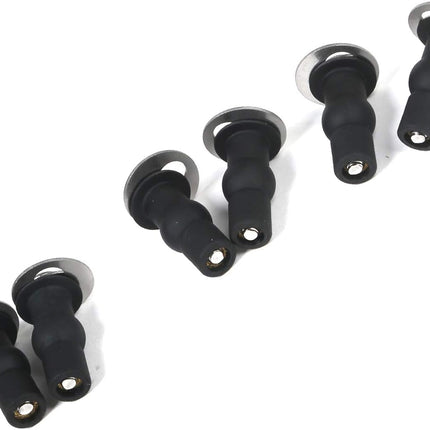 6 Pack Universal Toilet Seat Hinges Screw, Blind Hole fixings Expanding Rubber Top Fix Nuts Screws for Top Mounting Toilet Seat Hinges-3 Pairs (with One Expandable Ball).