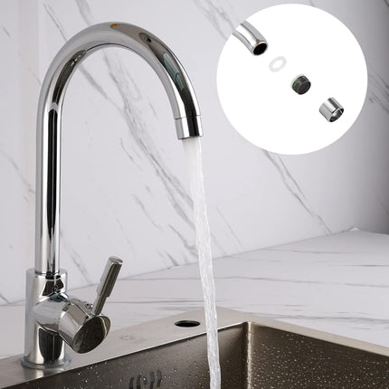 4 Pack Faucet Aerator, Kitchen Sink Aerator Shell with Built-in Filter, 55/64 Female Thread Bathroom Faucet Filter, Splash-Proof, Chrome Finish.