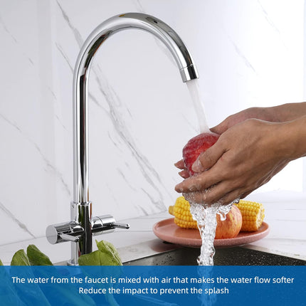 4 Pack Faucet Aerator, Kitchen Sink Aerator Shell with Built-in Filter, 55/64 Female Thread Bathroom Faucet Filter, Splash-Proof, Chrome Finish.