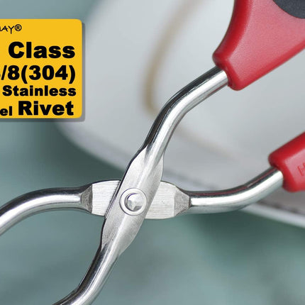 Stainless Steel Scissor Tongs 10-Inch and 12-Inch Set, Set of 2.