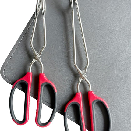 Stainless Steel Scissor Tongs 10-Inch and 12-Inch Set, Set of 2.