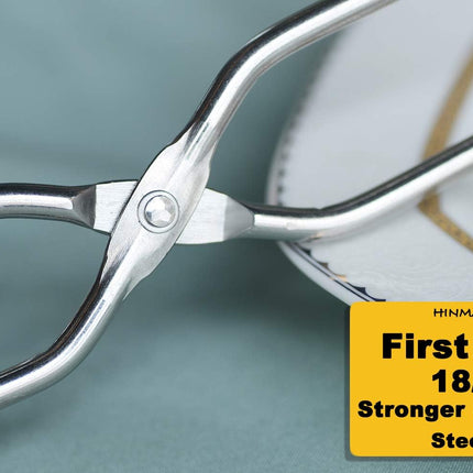 Stainless Steel Kitchen Scissor Tongs Set, 2-Piece (10/13 Inch) for Cooking, Grilling, Serving, and Barbecue.